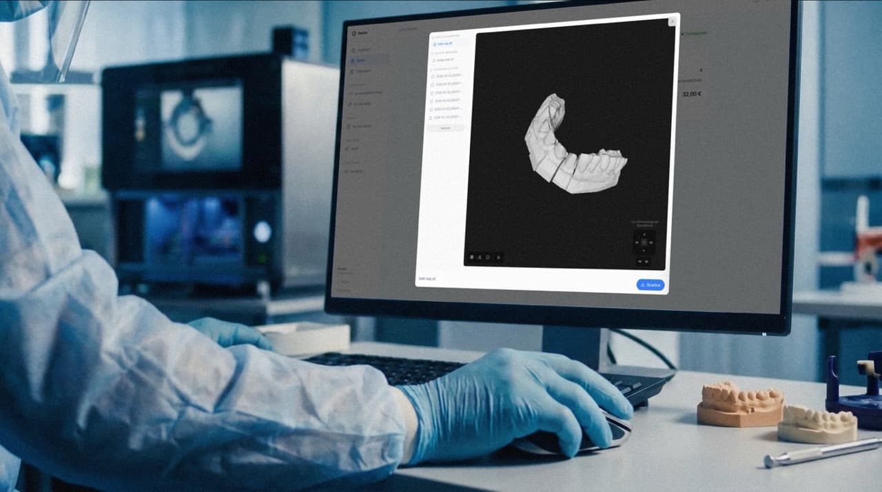 Remote dental CAD collaborator at work