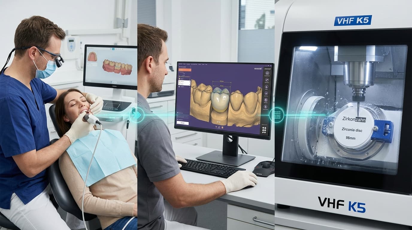 Flusso Digitale Completo in Odontoiatria: Dal Scan alla Consegna